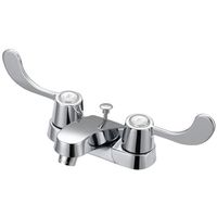 Boston Harbor Lavatory Faucet, 1.2 GPM, 2-Handle, 3-Hole, Metal/Plastic, Chrome Plated