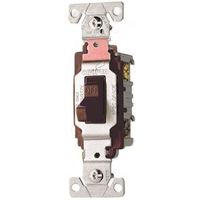 Eaton Wiring Devices Toggle Switch, Brown, 20A, 120/277V, 3-Position, Screw Terminal