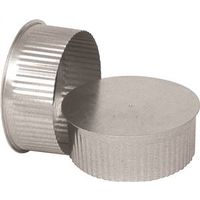 Imperial Galvanized End Cap, 4" Diameter