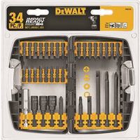 DEWALT DW2153 Screwdriver Bit Set, HCS, Black Oxide, 34PC Impact Ready Screw Driven