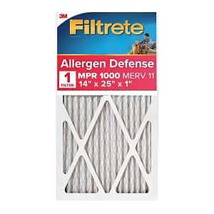 Filtrete 9804-4 Air Filter, 25" L x 14" W, MERV 11, 1000 MPR, Polypropylene Frame