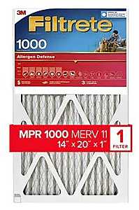 Filtrete 9805-4 Air Filter, 20 in L x 14 in W, 11 MERV, 1000 MPR, Polypropylene Frame