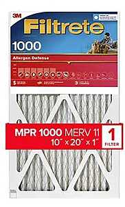 Filtrete 9807-4 Air Filter, 20" L x 10" W, MERV 11, 1000 MPR, Polypropylene Frame