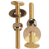 Plumb Pak PP835-150 Bolt Set, 2-1/4 in Dimensions, Brass 1/4x2-1/2 Toilet Screw