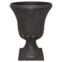 Southern Patio Winston Urn, 21 in H x 16 in W x 16 in D, Resin/Stone Composite, Weathered Black