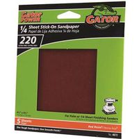 Gator Extra Fine Sanding Sheet, 4.5 in x 4.5 in, 220 Grit, Aluminum Oxide Abrasive