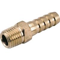 Anderson Metals 129 Series Brass Hose Adapter, 1/2" Barb to 1/2" MPT