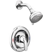 Moen Shower Faucet, 1.75 GPM, Metal, Chrome Plated, Lever Handle, Single-Handle (82604)