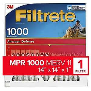 Filtrete Air Filter, 14" x 14", MERV 11, 1000 MPR, Polypropylene Frame (AL11-4)