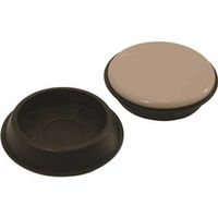 Shepherd Hardware Round Furniture Cup, 2.75 in, Black Polyethylene, 4-Pack