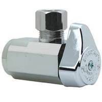 BrassCraft Stop Valve, 1/2" x 3/8" Compression x FIP, 125 PSI, Brass Body, 1.95" Length