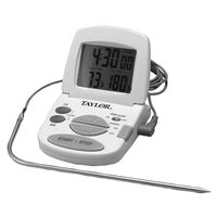 Taylor 1470N Probe Thermometer, 32 to 392°F, Digital Display, Gray with Meat Probe