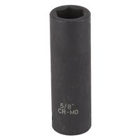 Vulcan MT6580174 Deep Impact Socket, 5/8 in Socket, 1/2 in Drive, Deep Drive, 6-Point, Chrome Molybdenum Steel
