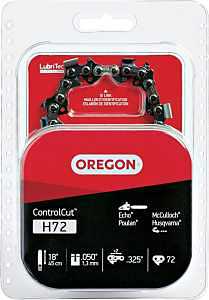 Oregon H72 Chainsaw Chain, 18 in L Bar, 0.05 Gauge, 0.325 in Pitch, 72-Link