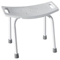 Moen Shower Seat, 250 lb Capacity, Plastic Glacier White Seat, Aluminum Frame, 20" W x 12" D