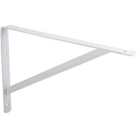 ProSource Heavy-Duty Shelf Bracket, 12" L x 8" H, 550 lb Capacity, Steel, White