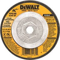 DEWALT DW8435 Grinding Wheel, 4-1/2 in Dia, 1/8 in Thick, 24 Grit, Ferrous Metal, Stainless Steel