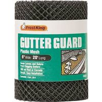 Frost King Gutter Guard, 20 ft L x 6 in W, Vinyl, Black (VX620)