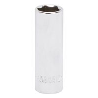 Vulcan MT6487810 Drive Socket, 12 mm, 1/4 in Drive, 6-Point, Chrome Vanadium Steel
