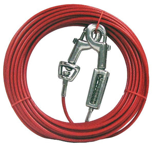 Boss Pet PDQ Q3520SPG99 Tie-Out with Spring, 20 ft L Belt/Cable for Large Dogs up to 60 lb