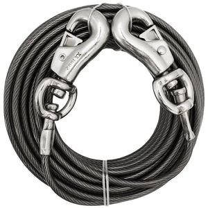 Boss Pet Super Beast Tie-Out, 20 ft L Belt/Cable, For Dogs Up to 125 lb