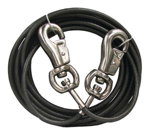 Boss Pet Super Beast Tie-Out, 30 ft L Belt/Cable, For Dogs Up to 125 lb