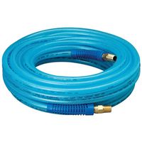 Tru-Flate 50 ft Blue Polyurethane Air Hose, 1/4 in OD, MNPT, 300 psi