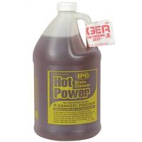ComStar Hot Power Drain Cleaner, Liquid, Amber, 1 Gallon Bottle