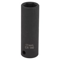 Vulcan MT6580215 Deep Impact Socket, 17 mm, 1/2 in Drive, 6-Point, Chrome Molybdenum Steel