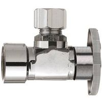 Plumb Pak PP51PCLF Shut-Off Valve, 1/2 x 3/8 in Connection, FIP x Compression, Brass Body