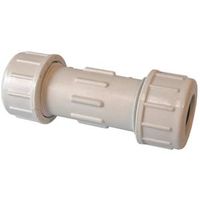 B&K 160-106 Double Seal Coupling, 1-1/4 in, Compression, PVC