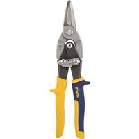 Irwin Aviation Snip, 10" Overall Length, 1-5/16" Curved Steel Blade, Double-Dipped Handle
