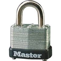 Master Lock Padlock, Keyed Alike, 1/4" Dia Steel Shackle, 1-1/2" Wide Steel Body (22T)