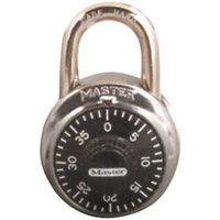 Master Lock 1500T Padlock, 9/32" Shackle Diameter, 3/4" Height, Steel Shackle, Stainless Steel Body