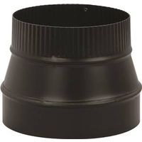 Imperial 8" x 7" Crimp Stove Pipe Reducer, 24 Gauge Thick Wall, Matte Black (BM0080)