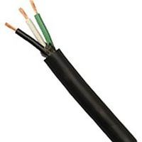 CCI 233860408 Electrical Cord, 16 AWG, 3-Conductor, Copper, TPE Insulation, 250'' Black