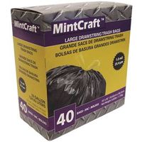 Vulcan FG-O3812-03 Trash Bag, 33 Gal, Black Drawstring