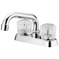 Boston Harbor Laundry Faucet, 2 GPM, 2-Handle, 3-Hole, Chrome Plated Metal/Plastic