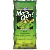 Moss Out! Lawn Fertilizer, 20 lb Bag, Solid, 20-0-5 N-P-K Ratio