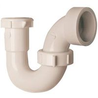 Plumb Pak PP950W S-Trap, 1-1/2 in, Plastic, White Sink Repair Trap