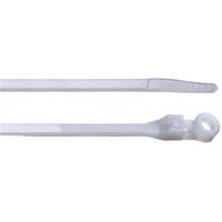 Gardner Bender 48-308 Cable Tie, 1/4 In Max Bundle Dia, Nylon, Natural, 8 In L, 100/BAG