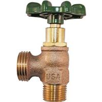 Arrowhead Brass Boiler Drain, 1/2" x 3/4" MIP x Hose Thread, 125 PSI, 8-9 GPM