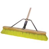 Quickie 00857SUS Push Broom, 24" Sweep Face, Polypropylene Bristle, Wood Handle