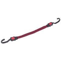 ProSource FH92106-1 Bungee Stretch Cord, 17 mm Dia, 15 in L, Polypropylene, Red, Hook End
