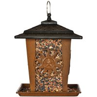 Perky-Pet Seed Lantern Feeder, Sun, Star, 3 lb, Metal, Brown, 10.26 in H, Hanging/Pole Mounting (370)