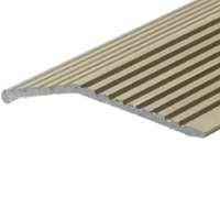 Frost King 6 ft Aluminum Carpet Bar, 1-3/8 in W, Fluted Surface, Satin Gold (H591FB/6)