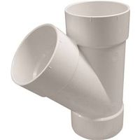 Canplas 6" PVC Sewer Pipe Wye, Hub, White, Schedule 40 (414136BC)