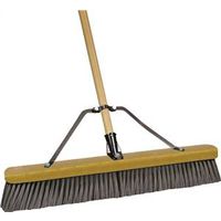 Quickie 868SU Push Broom, 24" Sweep Face, Stiff Poly Fiber Bristle, Wood Handle