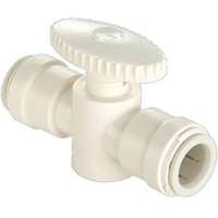 Watts Stop Valve, 3/8" Connection, Push Fitting, 250 PSI, Plastic Body (3539-08/P-450)