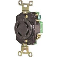 Eaton Wiring Devices L1430R Single Receptacle, 3-Pole, 125/250 V, 30 A, Black